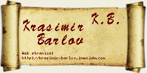 Krasimir Barlov vizit kartica